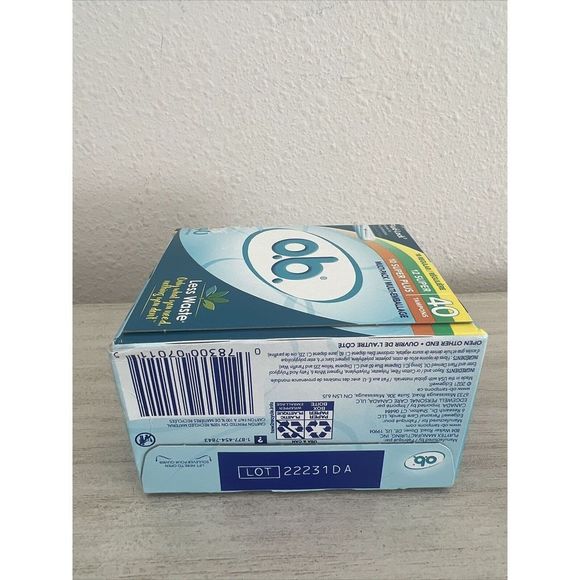 o.b. Fluid-Lock Multi-Pack Tampons, Regular, Super, Super Plus, 40 ct Box - Picture 2 of 4